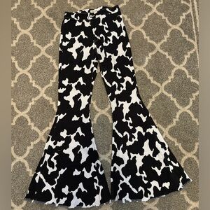 Cow print jeans